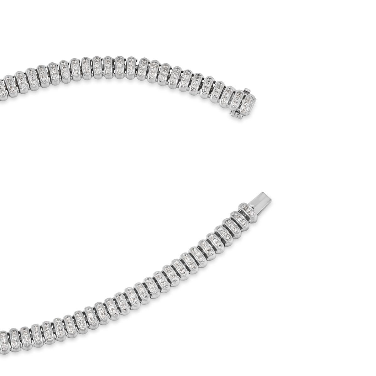 White Gold Diamond Line Bracelet 2.86ct TDW